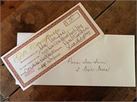 Gift Certificate for the Pine Tree
