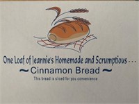 1 Loaf Cinnamon Bread