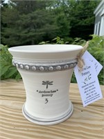 Handmade White Pot 6" Tall