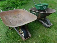 wheelbarrow (2) & Scotts spreader