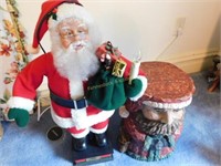 Santa Claus  & Christmas ceramic plant stand