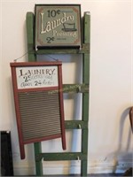 Laundry signs & ladder