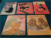 5 Fuzzy Wuzzy children's books, 1940's