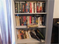 3 shelves of fiction books
