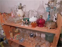 glassware, 2 shelves full