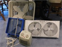 3 small fans & small heater (all work)