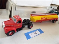 1960 Model B-61 Mack Truck w/ tank trailer - Shell