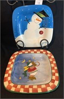 Two Sakura Christmas Plates by Oneida