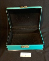 Tiffany Blue Glass Jewelry Box
