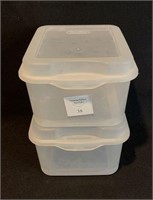 Two Sterilite Stacking Containers