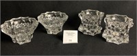 Two Pair of Crystal Candle Stick Holders