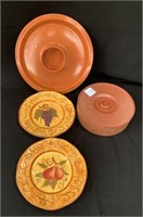 New Terra Cotta Chip and Dip Tray and Tortilla Con