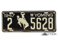 1947 Wyoming WY License Plate