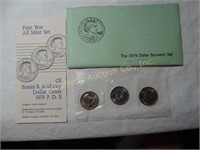 1979 (P-D-S) 3pc. Susan B. Anthony dollar