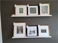 8PC FLOATING SHELVES & PICTURES