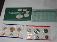 1993 (P-D) 12pc. uncirculated coin set w/ orig.