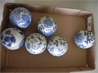 Decorative Porcelain Balls, approx. 3" in dia