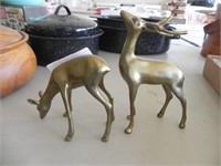 Vintage Brass Deer - lot of 2