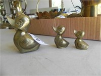Vintage Brass Duck & Ducklings
