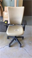 ALLSTEEL OFFICE CHAIR WITH TAN BACK AND SEAT