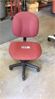 HON MAROON OFFICE CHAIR WITH ADJUSTABLE HEIGHT