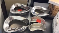 3 STAINLESS STEEL BED PANS