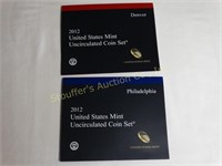 2012 (P-D) 28 pc. uncirculated coin set w/COA &