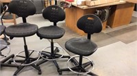 4 TALL LAB CHAIRS WITH ADJUSTABLE HEIGHT