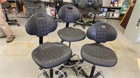 3 TALL LAB CHAIRS WITH ADJUSTABLE HEIGHT
