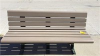 OUTDOOR PARK BENCH-SYNTHETIC MATERIAL 71" LONG