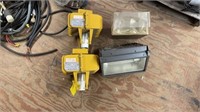 4 OUTDOOR COMMERCIAL LIGHTS-CONDITION UNKNOWN