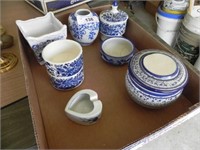 Decorative Blue Floral Porcelain Items