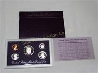 1990 (S) 5 pc. Proof coin set w/orig. case