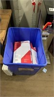 Bin with reams of Canon legal & letter size paper
