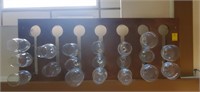 Wine Glass Hanging Rack & (19) Misc Glasses