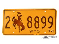 1974 Wyoming WY License Plate