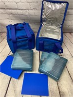 LOT 2 New Portable Cooler w/Ice Block -Small/Lunch