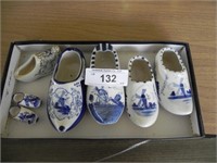 Vintage Porcelain Dutch Shoes - lot of 7
