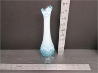Fenton Ice Blue Opal Lily of the Valley Bud Vase