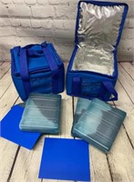 LOT 2 New Portable Cooler w/Ice Block -Small/Lunch