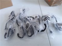 9 coat/towel hooks black