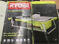 Ryobi 7 inch wet tile saw. Still in plastic