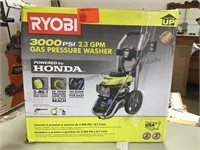 Ryobi gas powered 2.3 gum pressure washer.