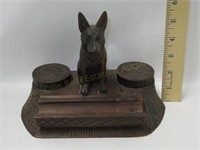 Black Forest Carved Inkwell