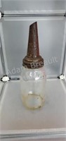 Vintage glass jar oil can