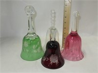 4 Colorful Glass Bells