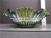 Carnival Imperial Green Scroll Embossed Bowl