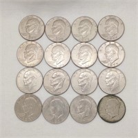 16 Eisenhower Dollars 1972-77