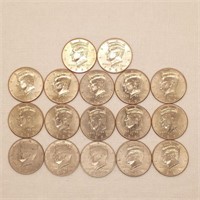 18 Kennedy Half Dollars 1971-96