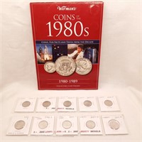 Book Coins of 1980s + 2005 & 07 Nickels
